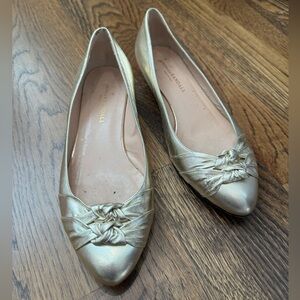 Loeffler Randall Millie Flat Light Gold Metallic Ballerina